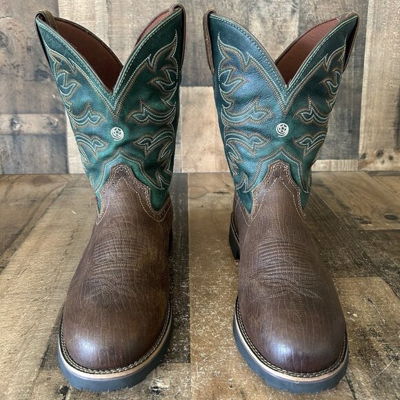 Justin GS9070 George Strait Waterproof Western Cowboy Boots Mens 10 EE - Picture 3 of 12